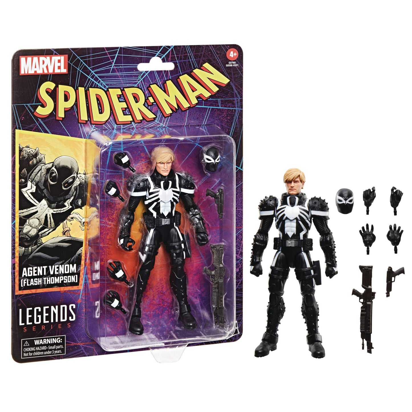 SPIDER-MAN LEGENDS RETRO AGENT VENOM 6IN AF (NET) (C: 1-1-2)