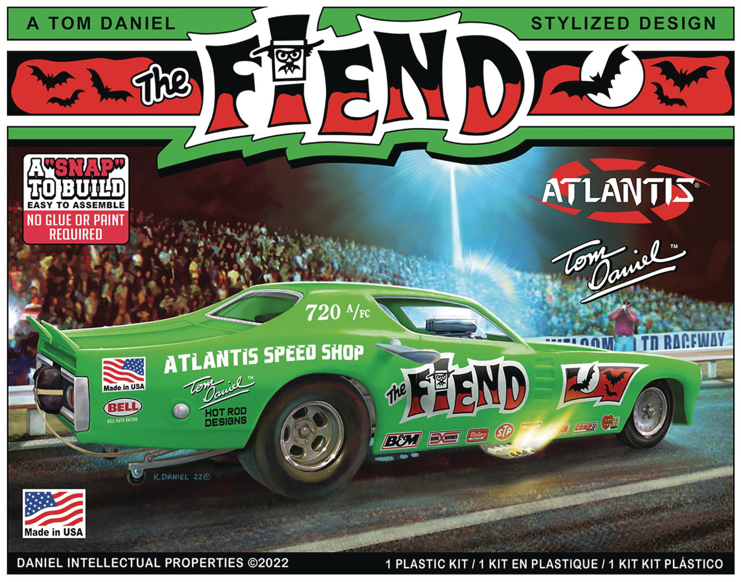 SNAP TOM DANIEL FIEND FUNNY CAR 1/32 MODEL KIT (NET) (C: 1-1