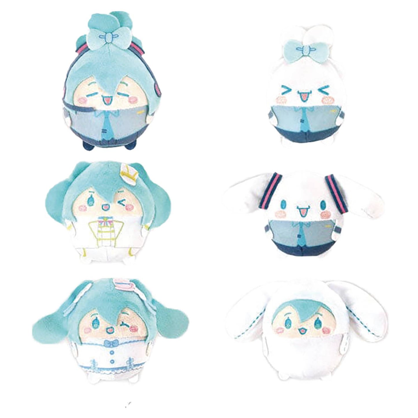 SANRIO CINNAMOROLL MIKU HATSUNE STANDING PLUSH 6PC BMB DS (N