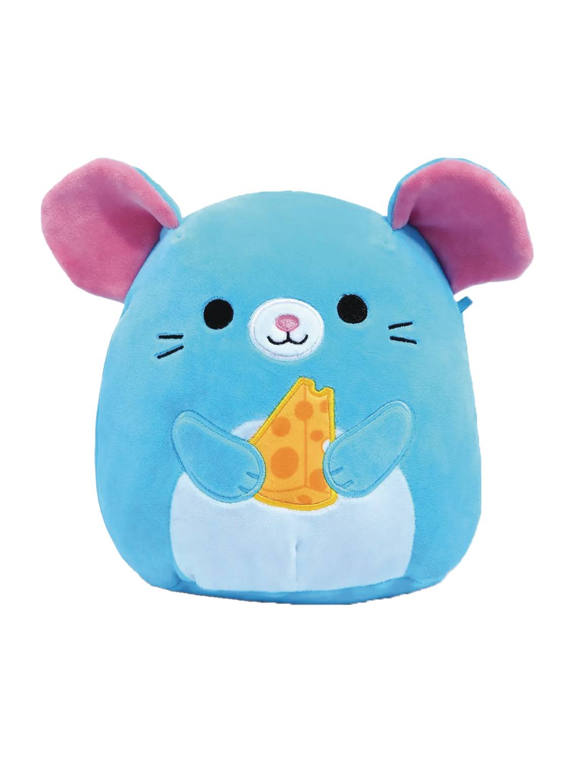 SQUISHMALLOW BLUE MOUSE EATING CHEESE 8IN PLUSH (NET) (C: 1-