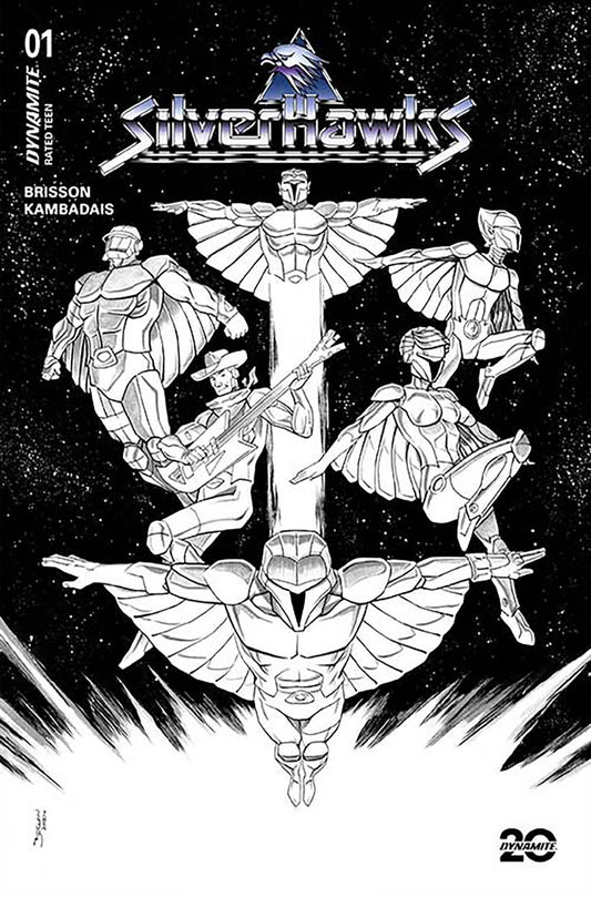 SILVERHAWKS #1 CVR ZP 7 COPY FOC INCV SHALVEY LINE ART (C: 1