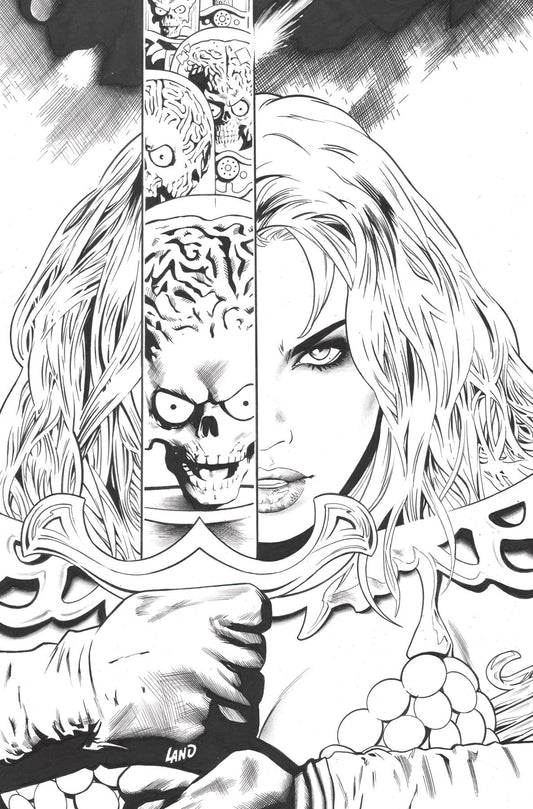 RED SONJA ATTACKS MARS #2 CVR F 10 COPY INCV LAND LINE ART V