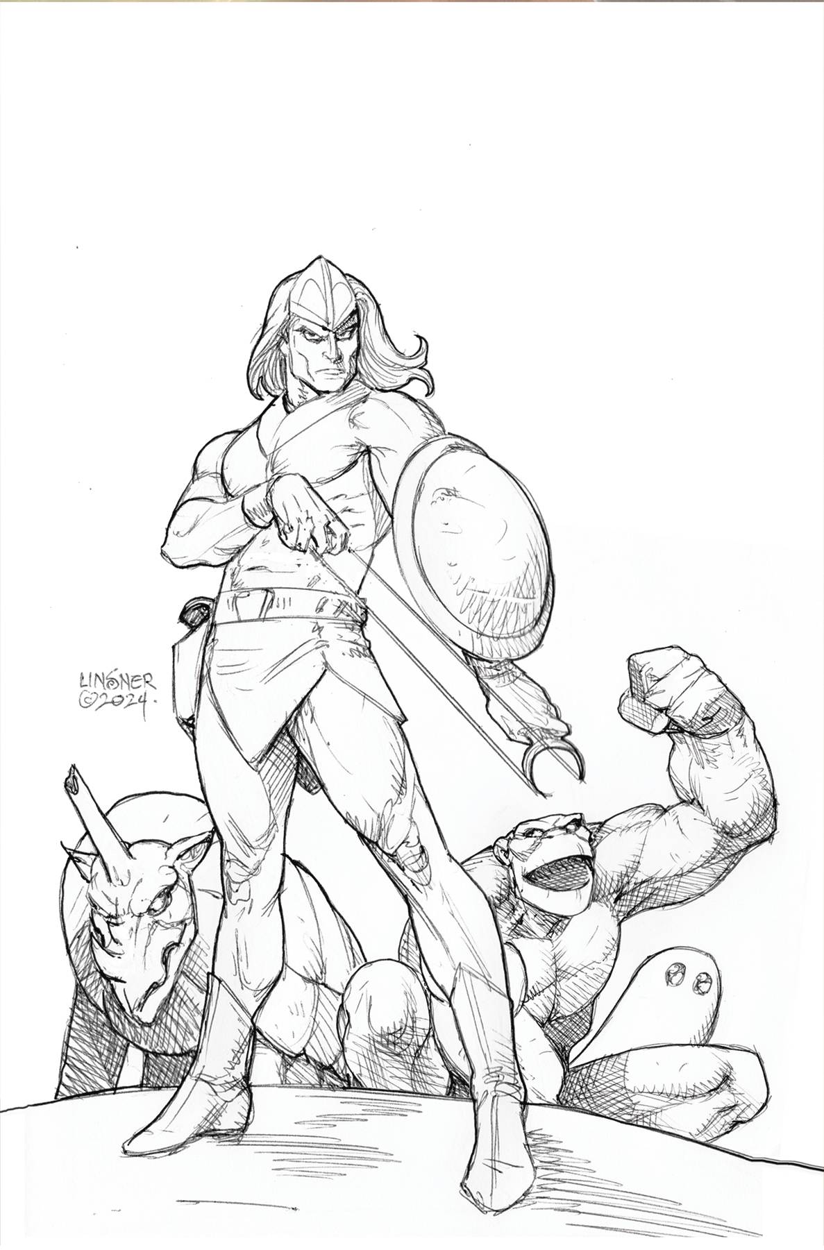 HERCULOIDS #3 CVR M 15 COPY INCV LINSNER LINE ART VIRGIN (C:
