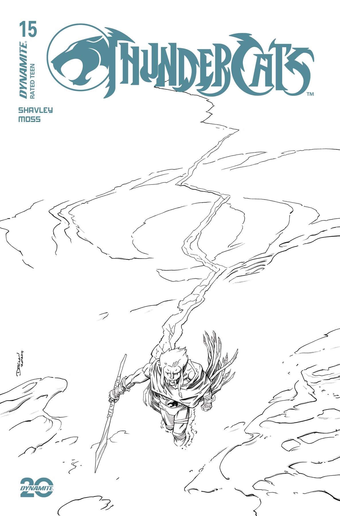 THUNDERCATS #15 CVR O 10 COPY INCV SHALVEY LINE ART (C: 1-0-