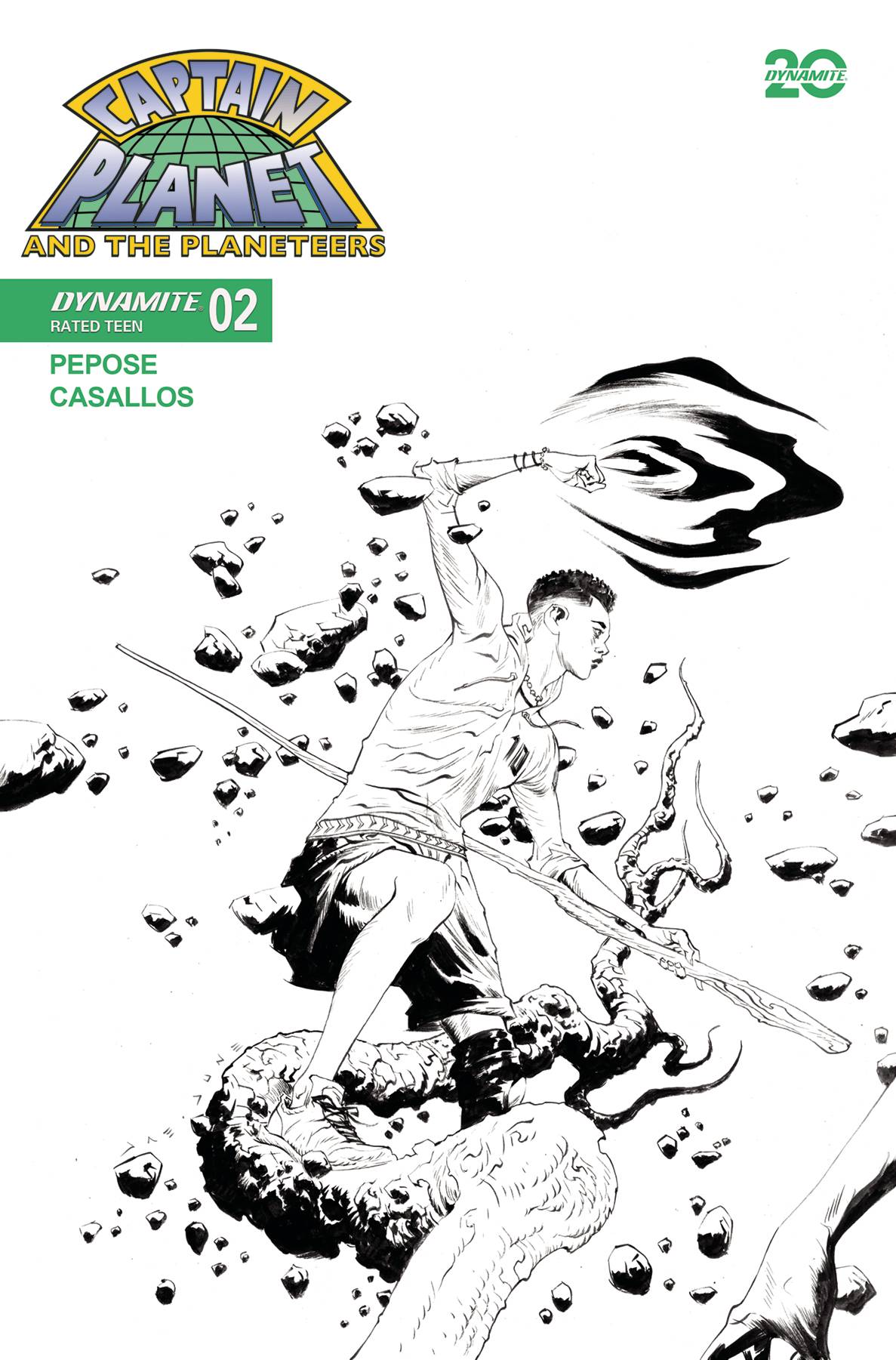CAPTAIN PLANET #2 CVR G 10 COPY INCV LEE LINE ART (C: 1-1-2)