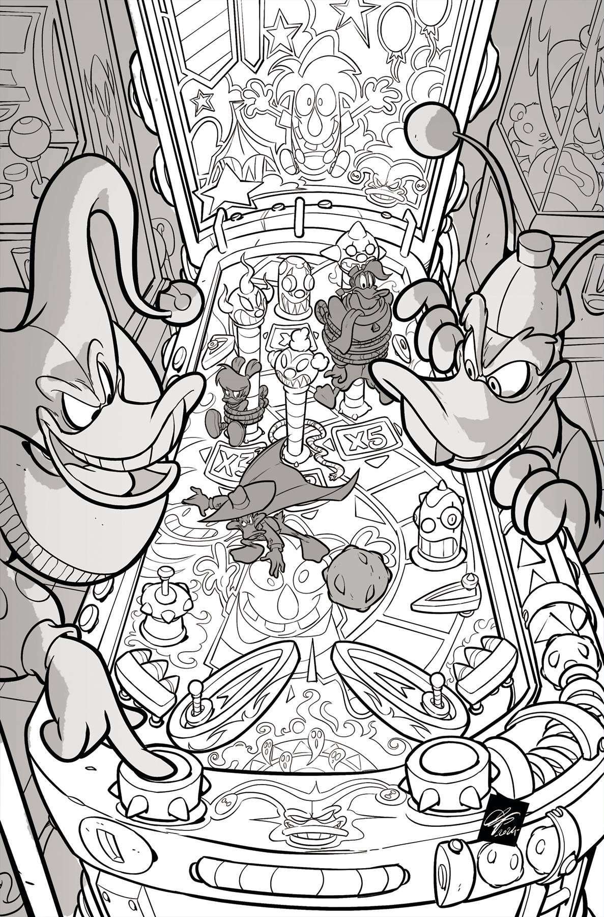 DARKWING DUCK #4 CVR K 15 COPY INCV CANGIALOSI LINE ART VIRG