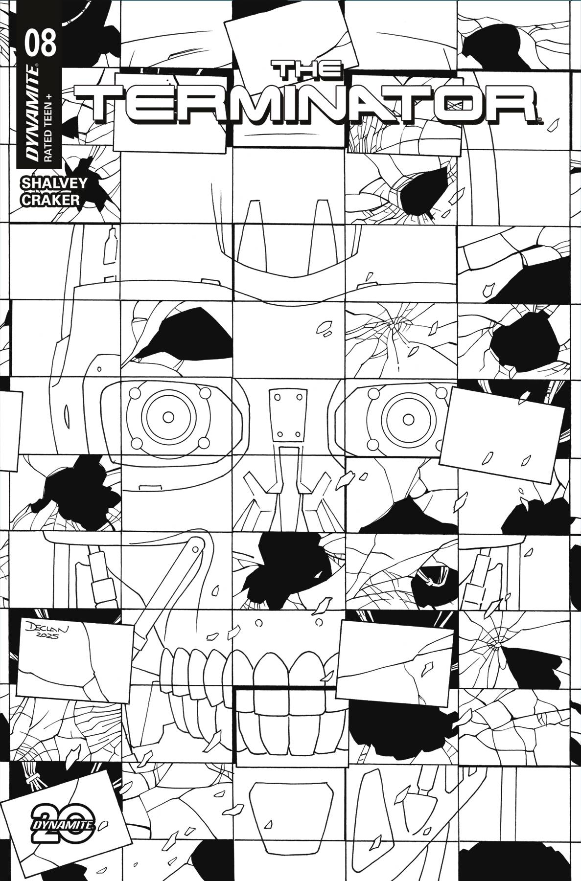 TERMINATOR #8 CVR F 10 COPY INCV SHALVEY LINE ART