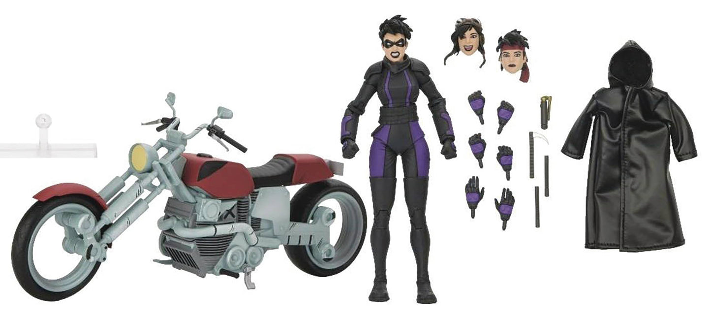 TMNT THE LAST RONIN CASEY MARIE WITH MOTORCYCLE 7IN AF (NET)