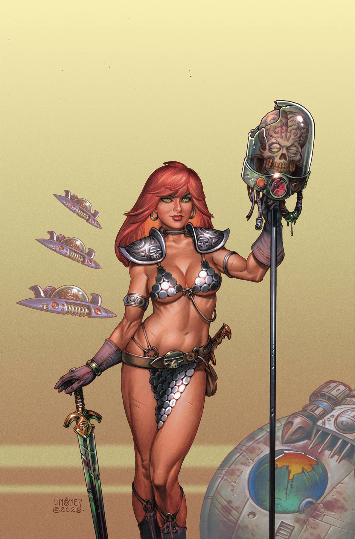 RED SONJA ATTACKS MARS #4 CVR D LINSNER LTD VIRGIN (C: 0-1-2
