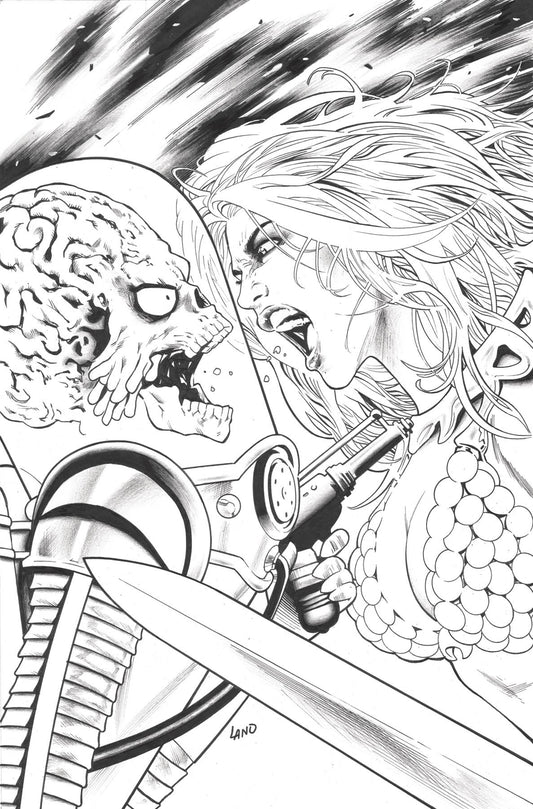 RED SONJA ATTACKS MARS #4 CVR F 10 COPY INCV LAND LINE ART V