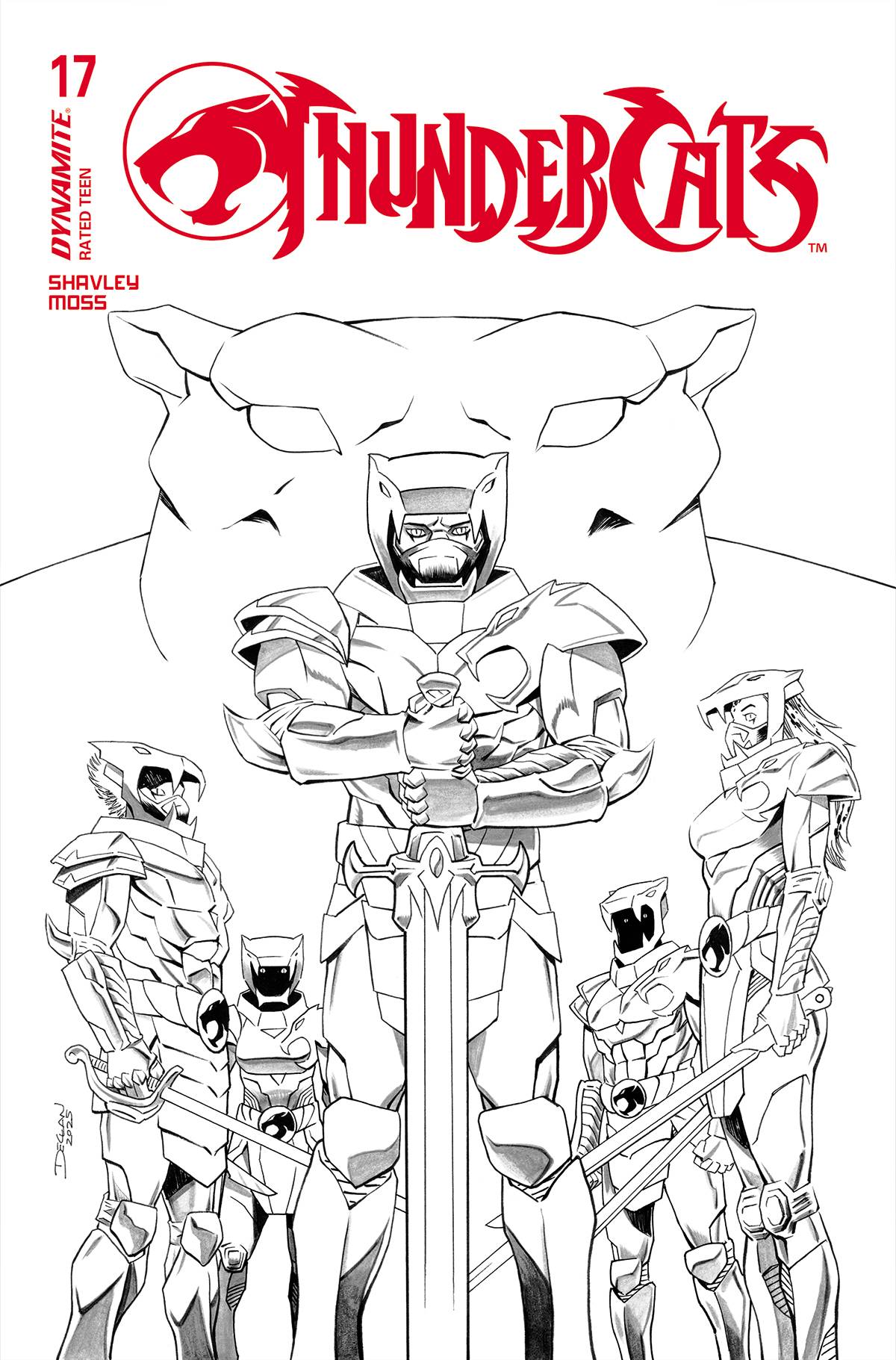 THUNDERCATS #17 CVR N 10 COPY INCV SHALVEY LINE ART (C: 1-0-