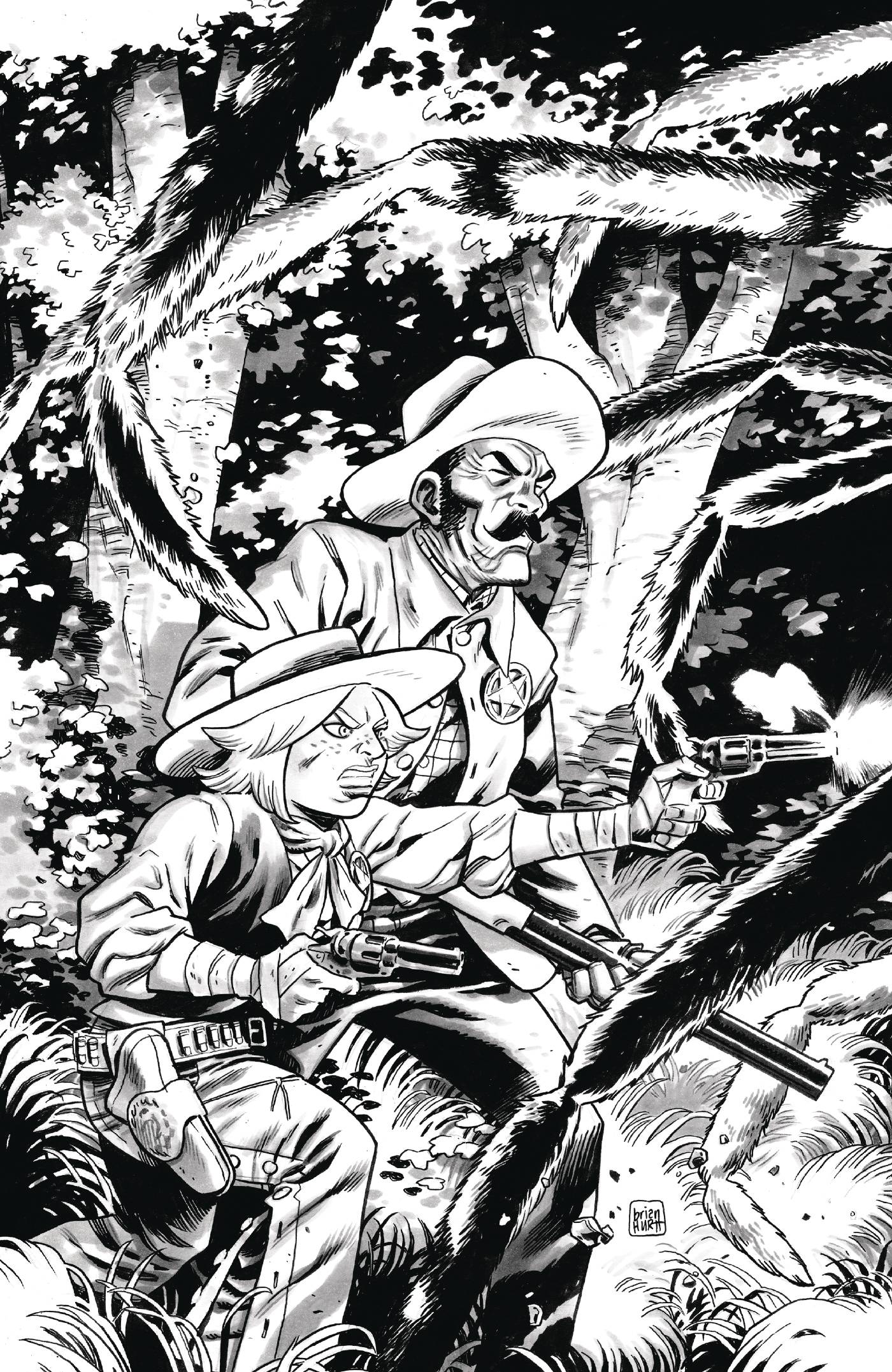 SIXTH GUN ROAD TO THE SIX #0 CVR D 20 COPY INCV B&W HURTT