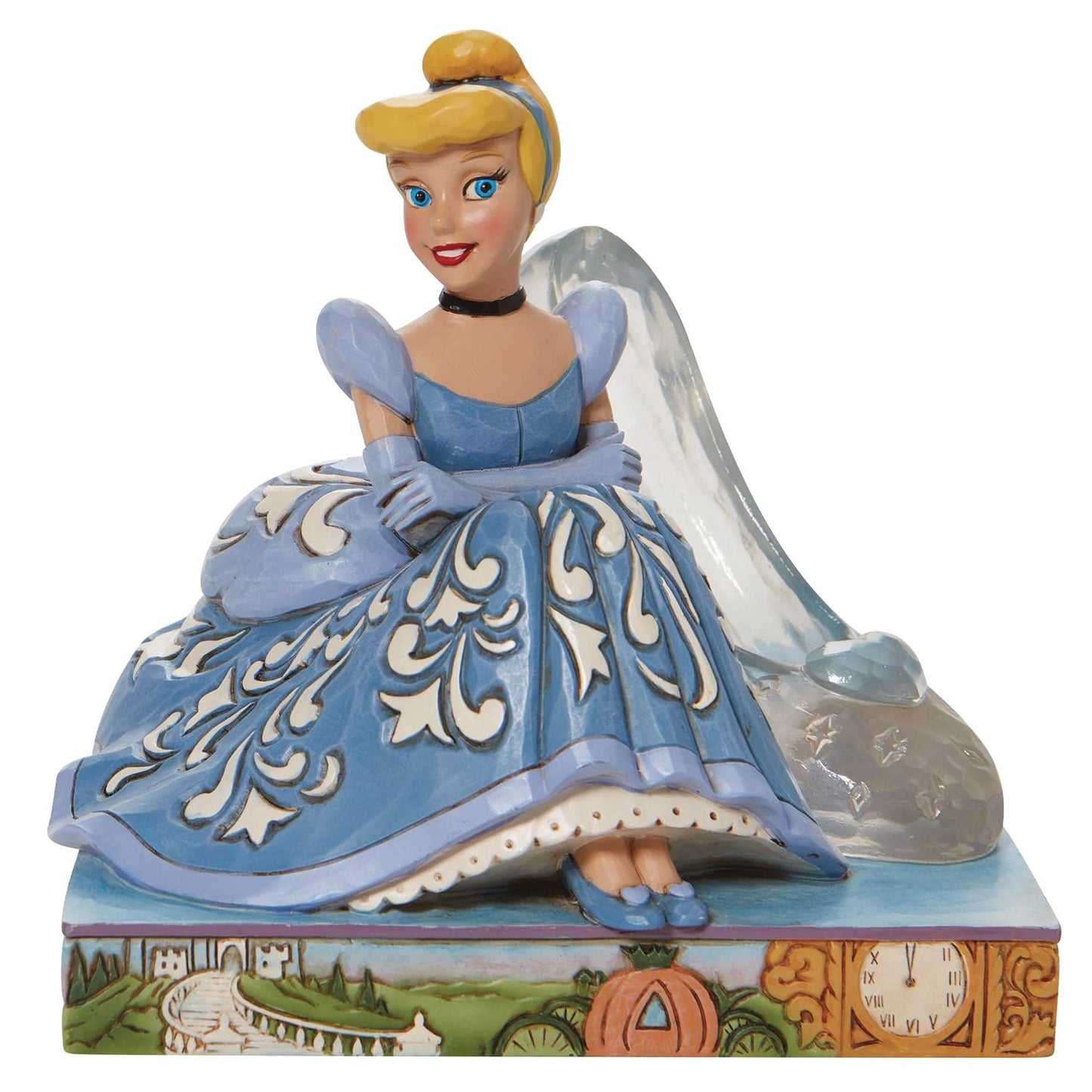 DISNEY TRADITIONS CINDERELLA GLASS SLIPPER 5 1/2IN STATUE (N