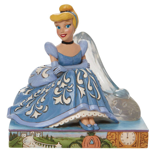 DISNEY TRADITIONS CINDERELLA GLASS SLIPPER 5 1/2IN STATUE (N