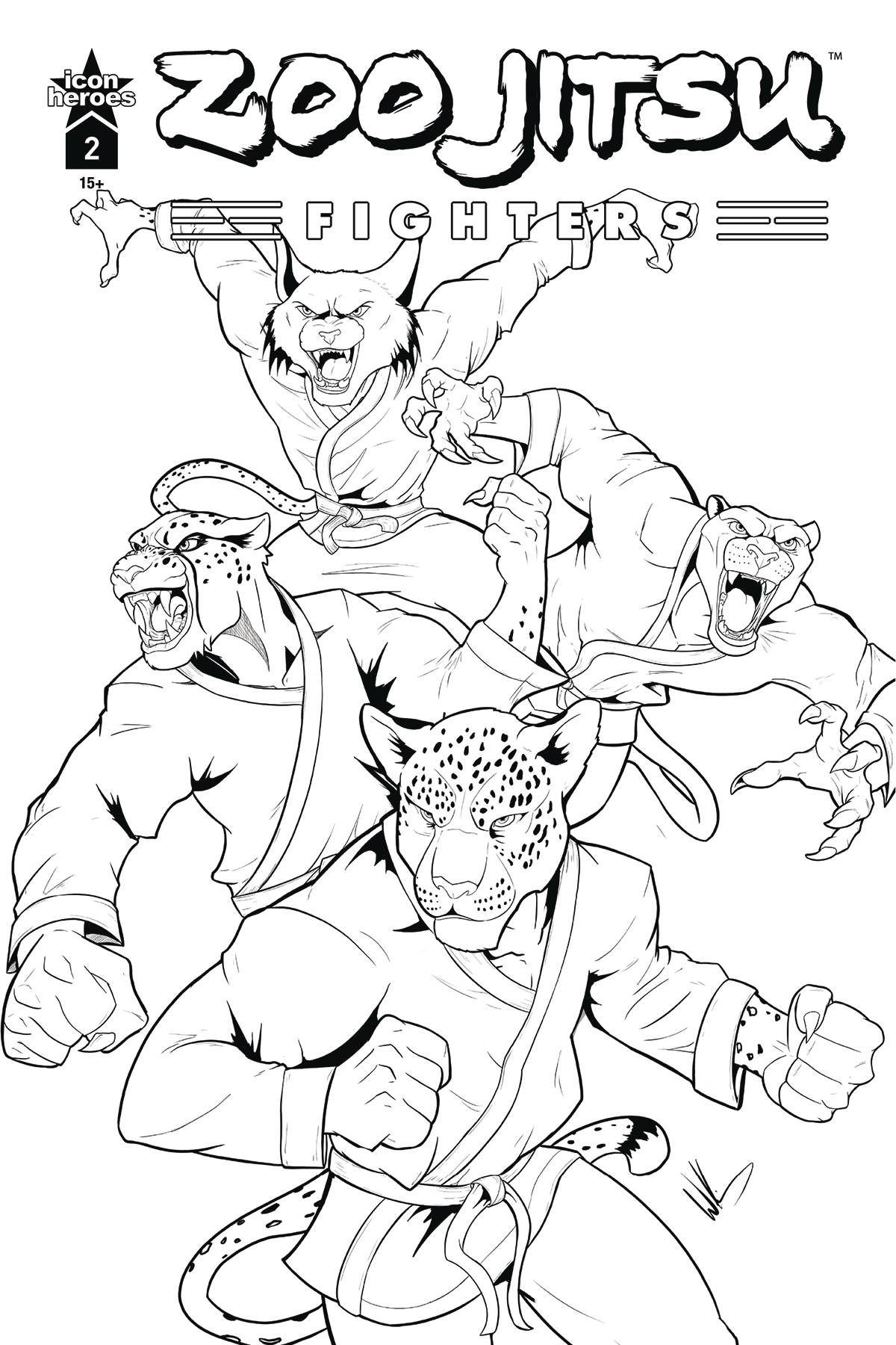 ZOO JITSU FIGHTERS #2 (OF 4) CVR F KING B&W (C: 0-1-2)