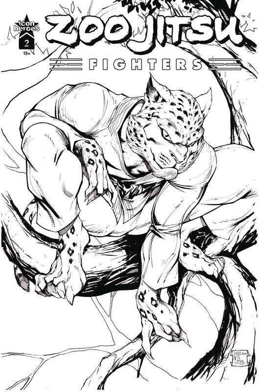 ZOO JITSU FIGHTERS #2 (OF 4) CVR G GARZA B&W (C: 0-1-2)