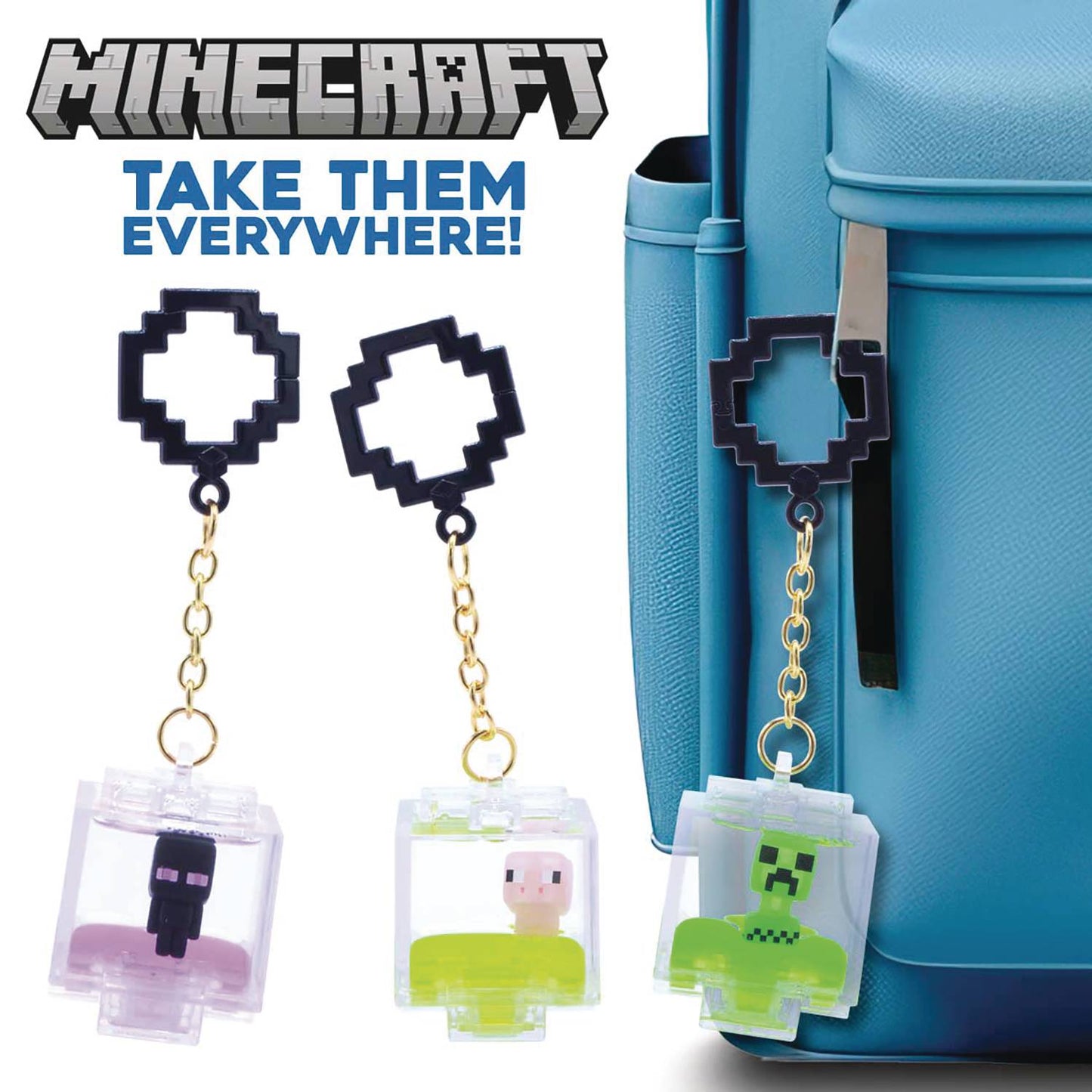 MINECRAFT CHARMS BACKPACK HANGERS 16PC DIS (NET) (C: 1-1-2)