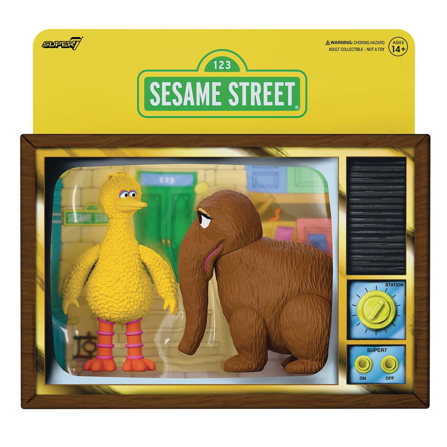 SESAME STREET REACTION BIG BIRD & MR SNUFFLEUPAGUS 2 PACK AF