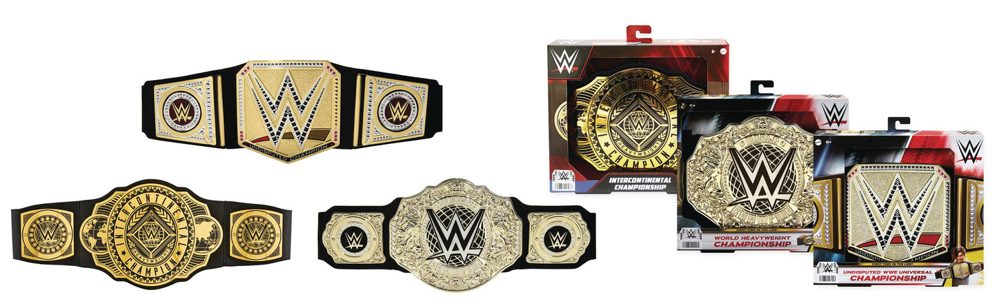 WWE CHAMPIONSHIP TITLE BELT ASST (NET) (C: 1-1-2)