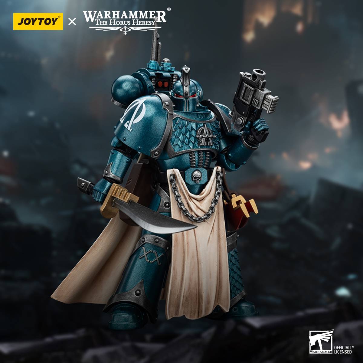 JOYTOY WH40K ALPHA LEGION LEGION PRAETOR W/POW SWORD 1/18 AF