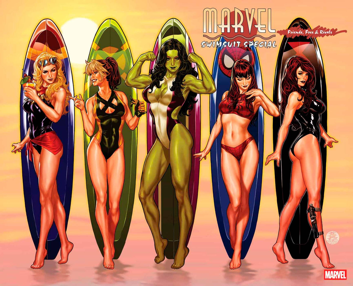SWIMSUIT SPECIAL FRIENDS FOES & RIVALS #1 WRAPAROUND VAR