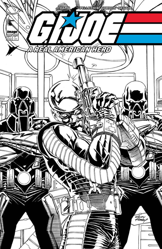 GI JOE A REAL AMERICAN HERO #317 CVR B ANDY KUBERT B&W VAR