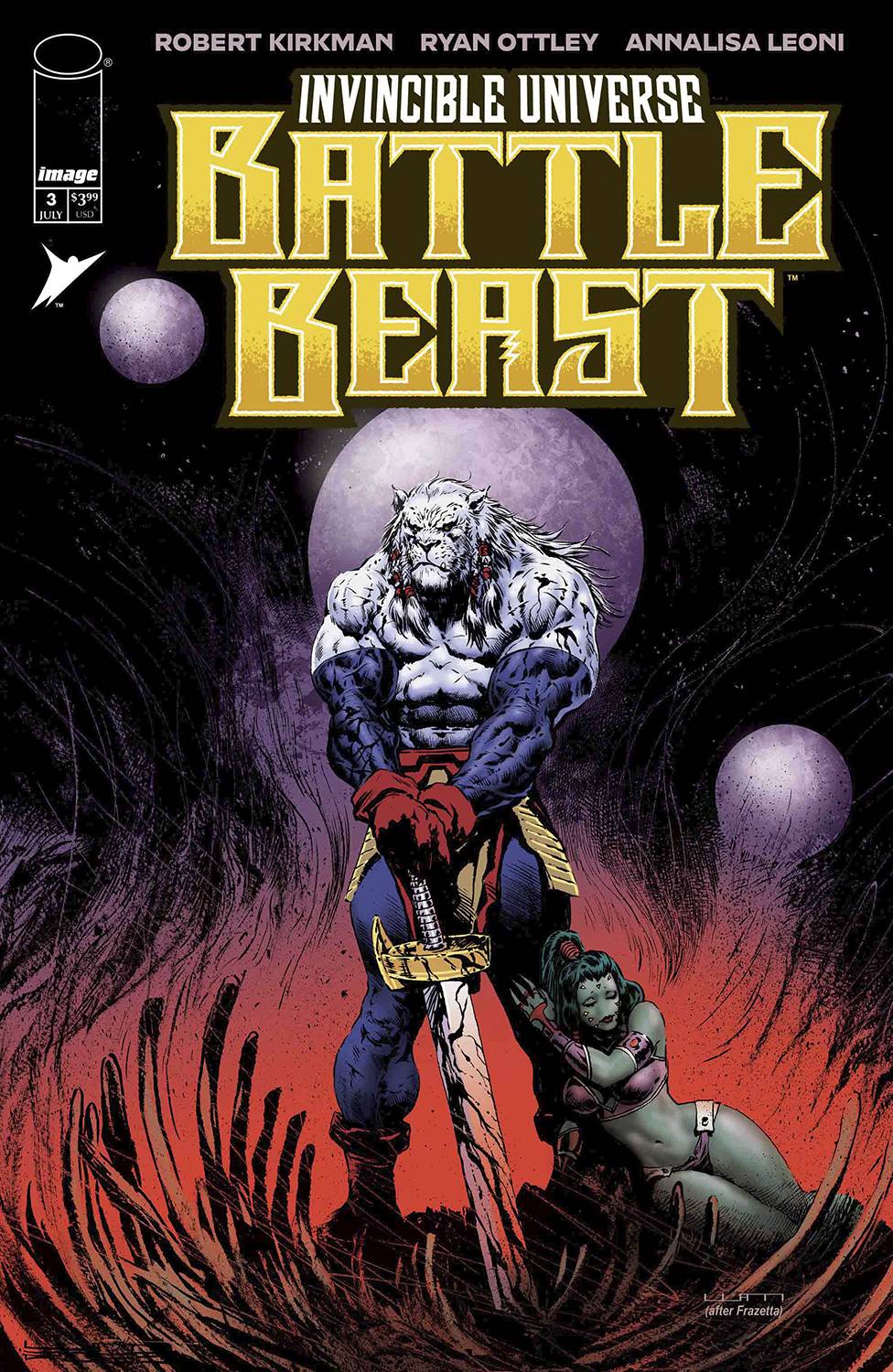 INVINCIBLE UNIVERSE BATTLE BEAST #3 CVR E INC 1:50 SHARP