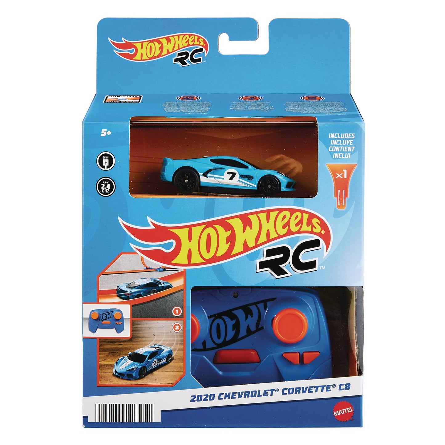 HOT WHEELS RC 1/64 SCALE CORVETTE C8 (NET) (C: 1-1-2)
