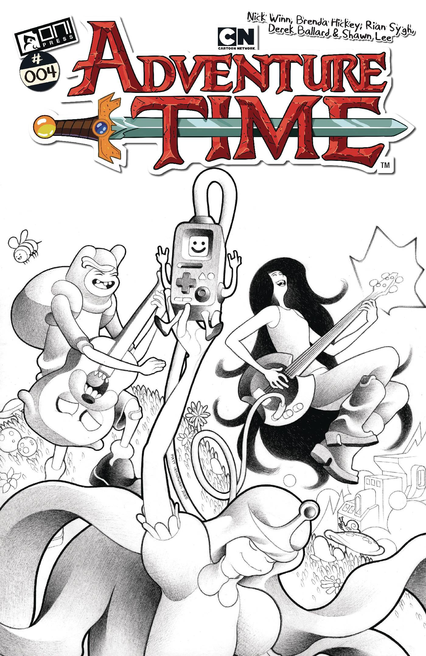 ADVENTURE TIME (2025) #4 CVR F 50 COPY INCV B&W LESNIEWSKI