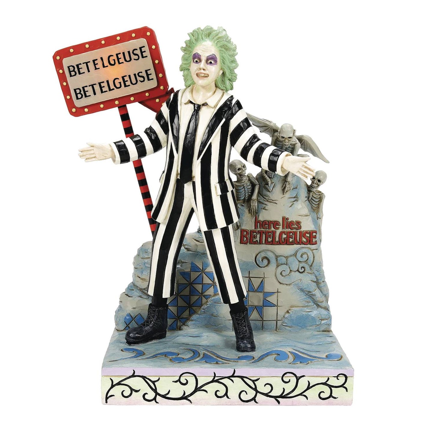 BEETLEJUICE LED SIGN & GRAVESTONE 9.84IN STATUE (Net) (C: 1-