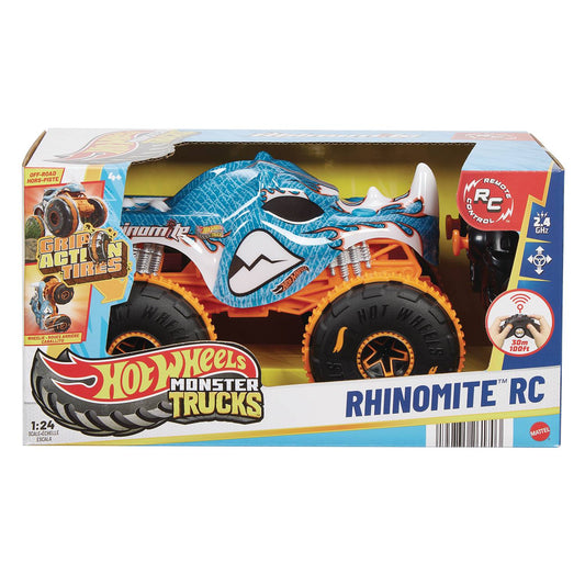 HOT WHEELS RC MONSTER TRUCKS 1/24 SCALE RHINOMITE (NET) (C: