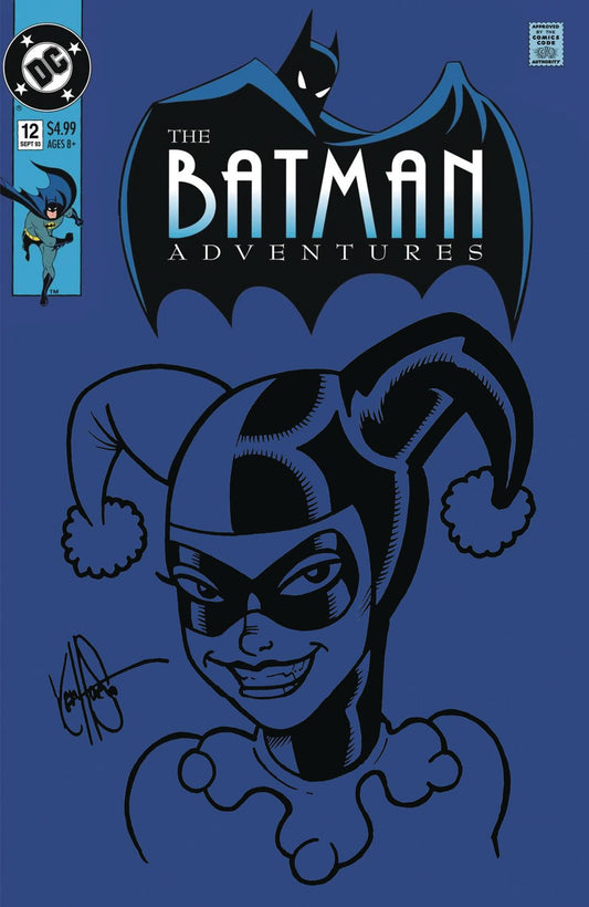 DF BATMAN ADV #12 HAESER S&N & REMARK HARLEY QUINN SKETCH (C