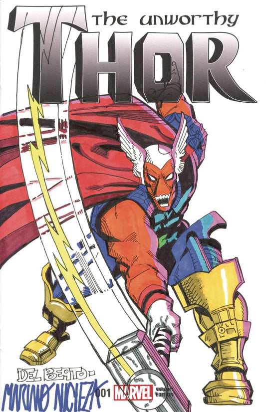 DF MYSTERY MARVEL CVR ART NICIEZA & DELBEATO SGN & REMARK (C