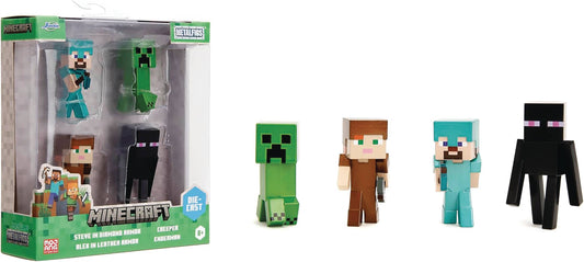 MINECRAFT 2.5IN METALFIGS 4PK W3 (NET) (C: 1-1-2)