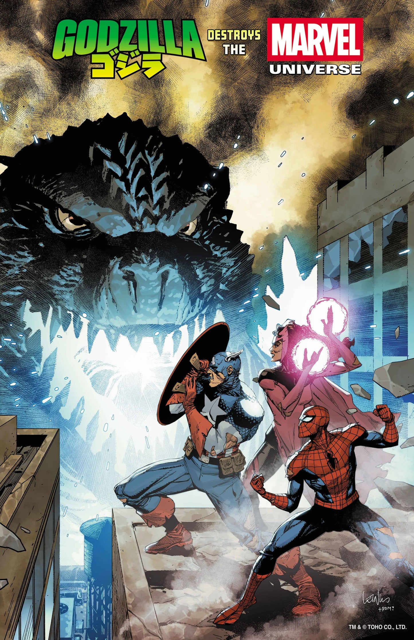 GODZILLA DESTROYS THE MARVEL UNIVERSE #1 YU FOIL VAR (NET)