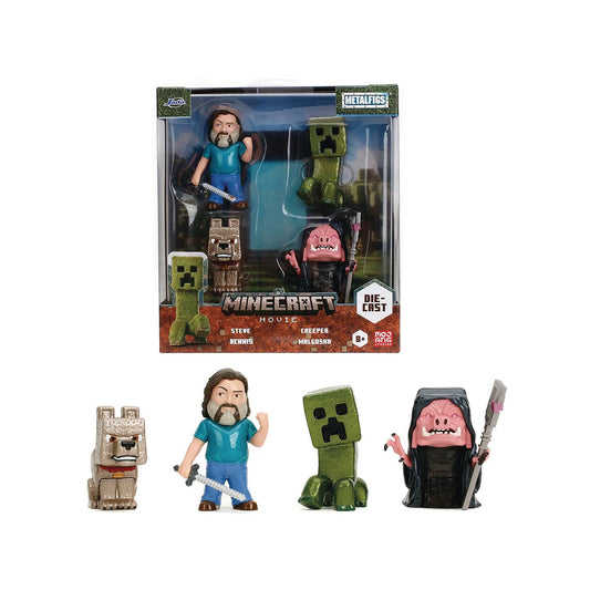 MINECRAFT MOVIE 2.5IN METALFIGS 4PK (NET) (C: 1-1-2)