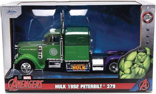 MARVEL HULK 1992 PETERBUILT 379 BIG RIG 1/24 DIE-CAST VEH (N