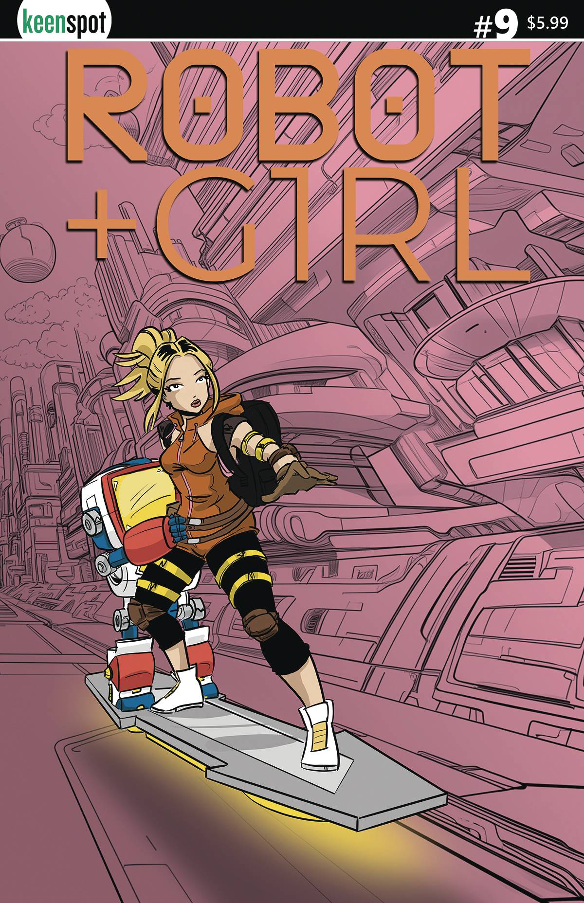 ROBOT + GIRL #9 CVR B  SURFS UP
