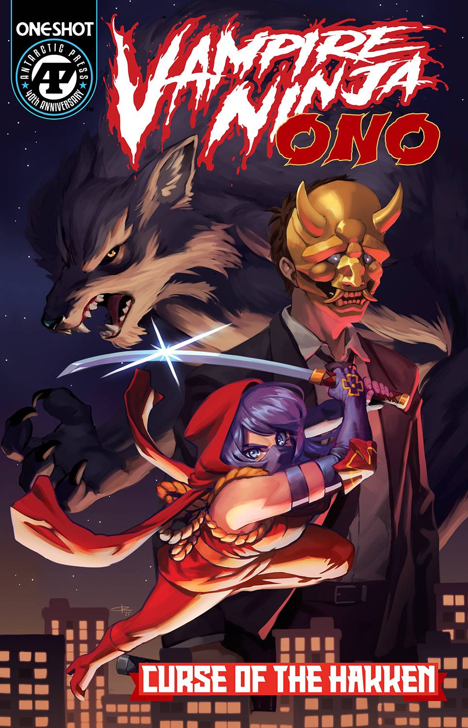 VAMPIRE NINJA ONO CURSE OF HAKKEN ONESHOT CVR A GRENIAS (C: