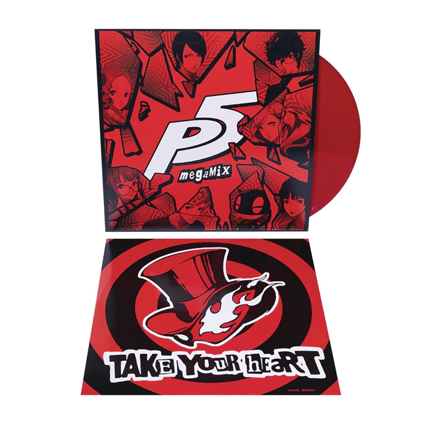 PERSONA 5 MEGAMIX SOUNDTRACK RED VINYL LP (NET) (C: 1-1-2)