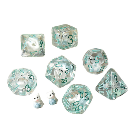 RESIN DICE KITTEN 7PC SET (NET) (C: 1-1-2)