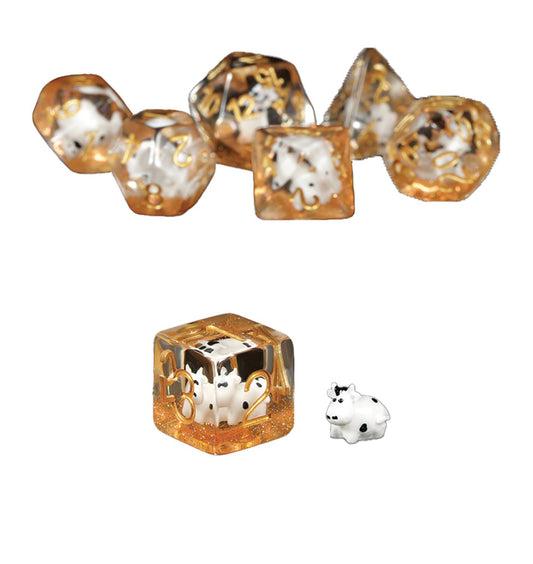 RESIN DICE COW 7PC SET (NET) (C: 1-1-2)