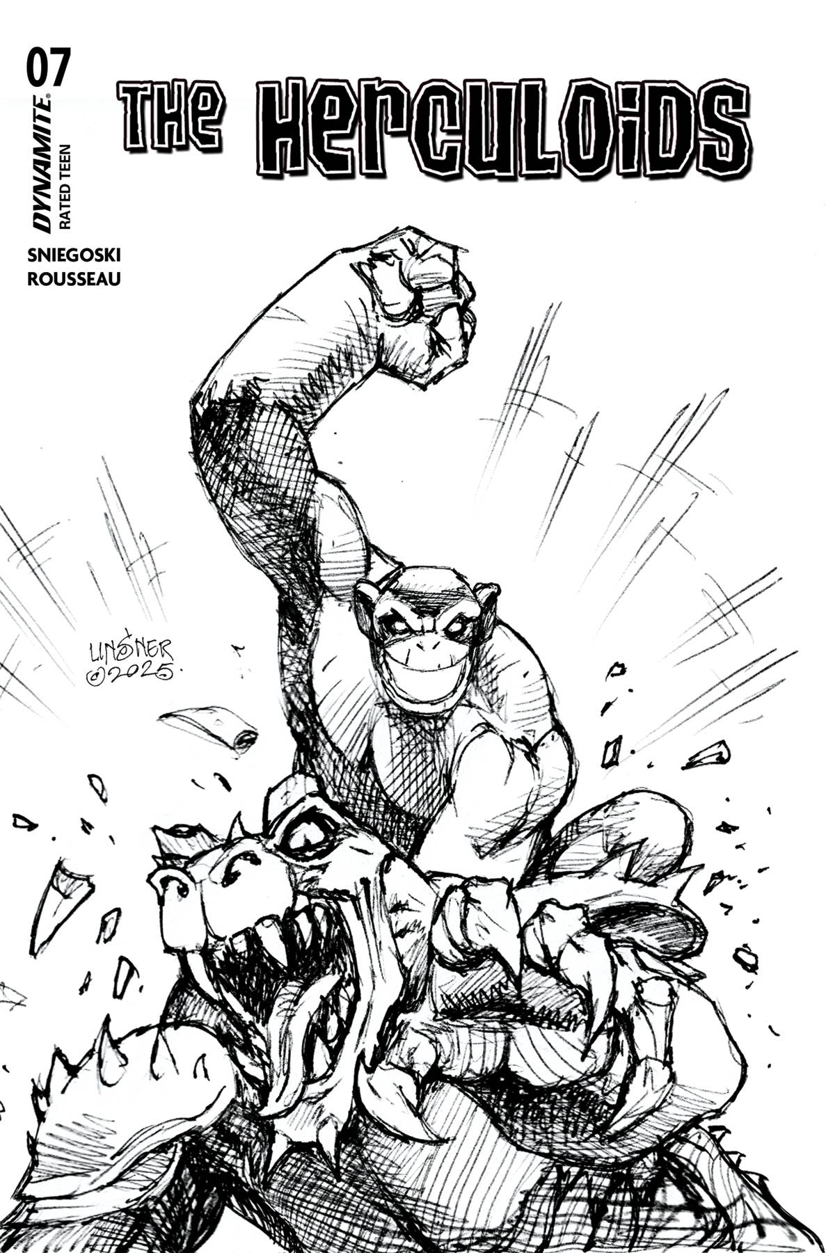 HERCULOIDS #7 CVR E 10 COPY INCV LINSNER LINE ART (C: 1-0-0)