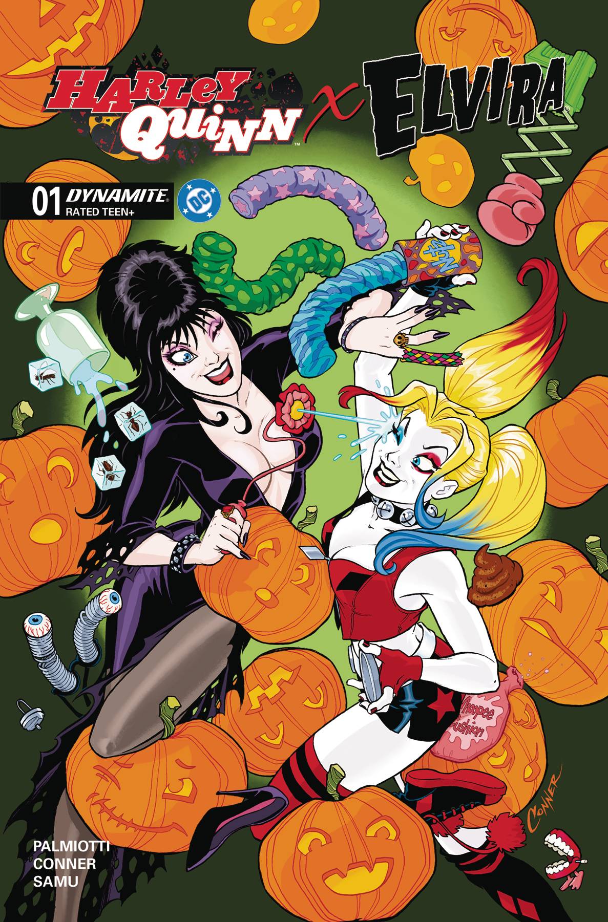 HARLEY QUINN X ELVIRA #1 CVR F CONNER 1 FOIL (C: 1-0-0)