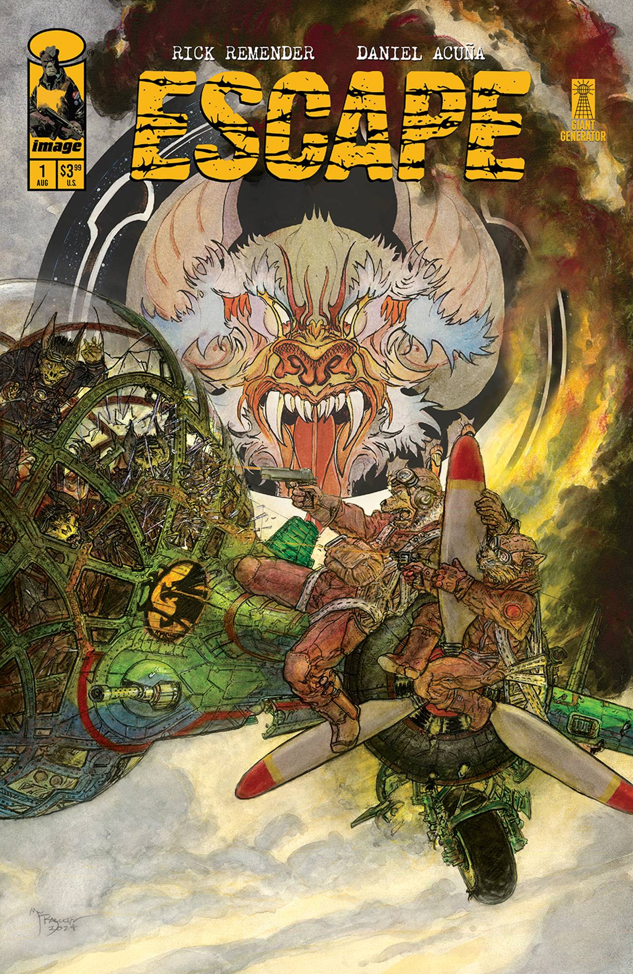 ESCAPE #1 CVR B INC 1:15 MICHAEL WM KALUTA VAR