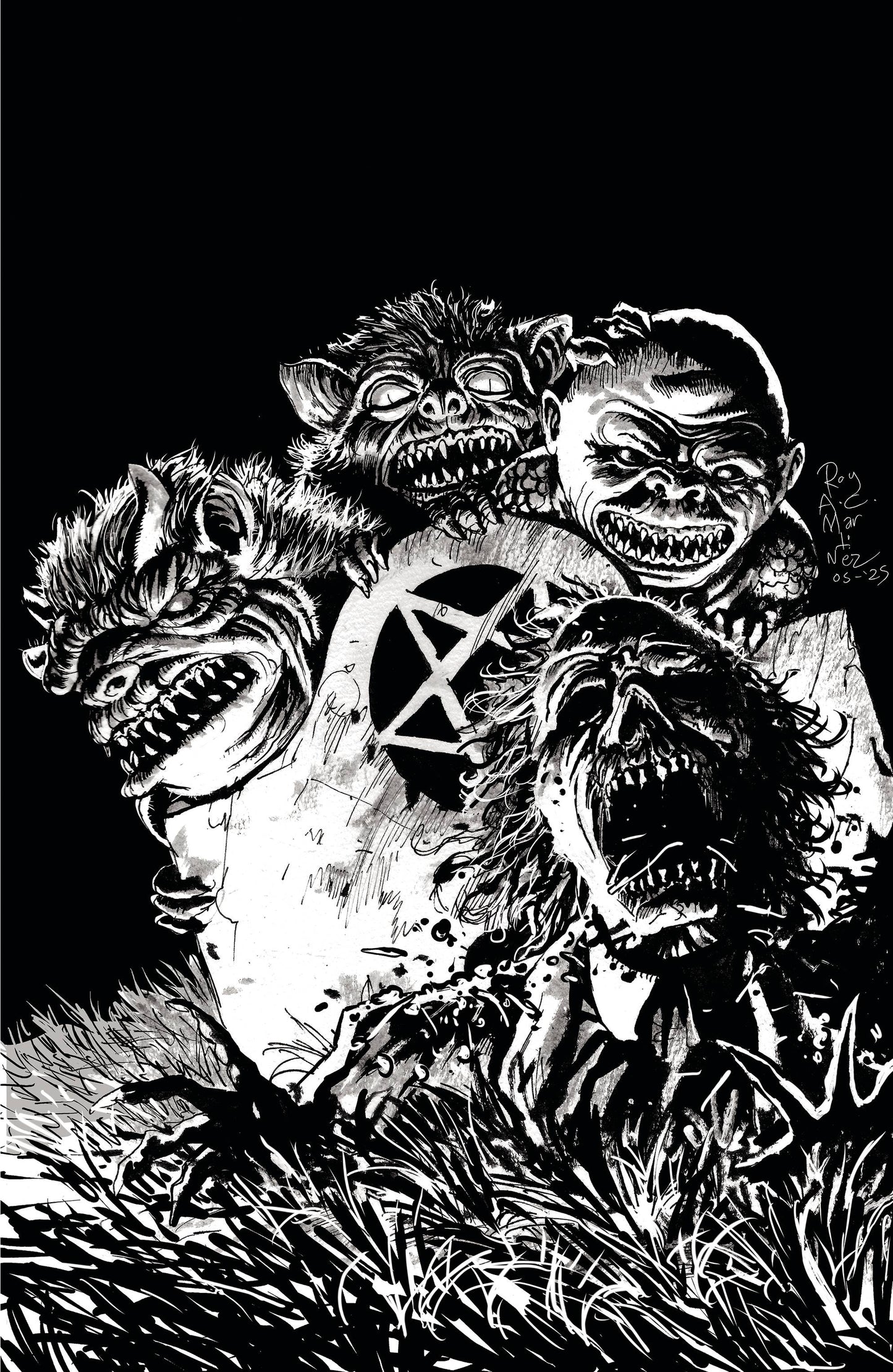 GHOULIES #1 CVR E B&W LTD ED 1/350 (MR)