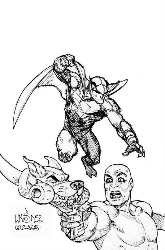 THE BLUE FALCON & DYNOMUTT #1 CVR N 15 COPY INCV LINEART VIR