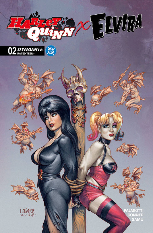 HARLEY QUINN X ELVIRA #2 CVR C JOSEPH MICHAEL LINSNER (C: 1-