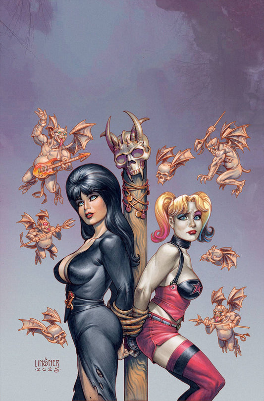 HARLEY QUINN X ELVIRA #2 CVR Q 20 COPY INCV LINSNER VIR (C: