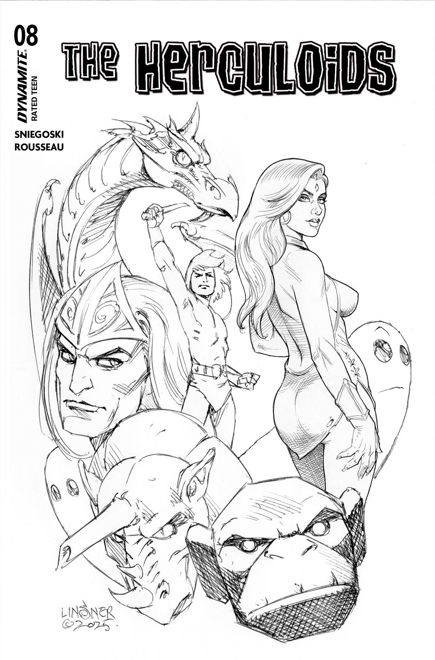 THE HERCULOIDS #8 CVR E 10 COPY INCV LINSNER LINE ART (C: 1-